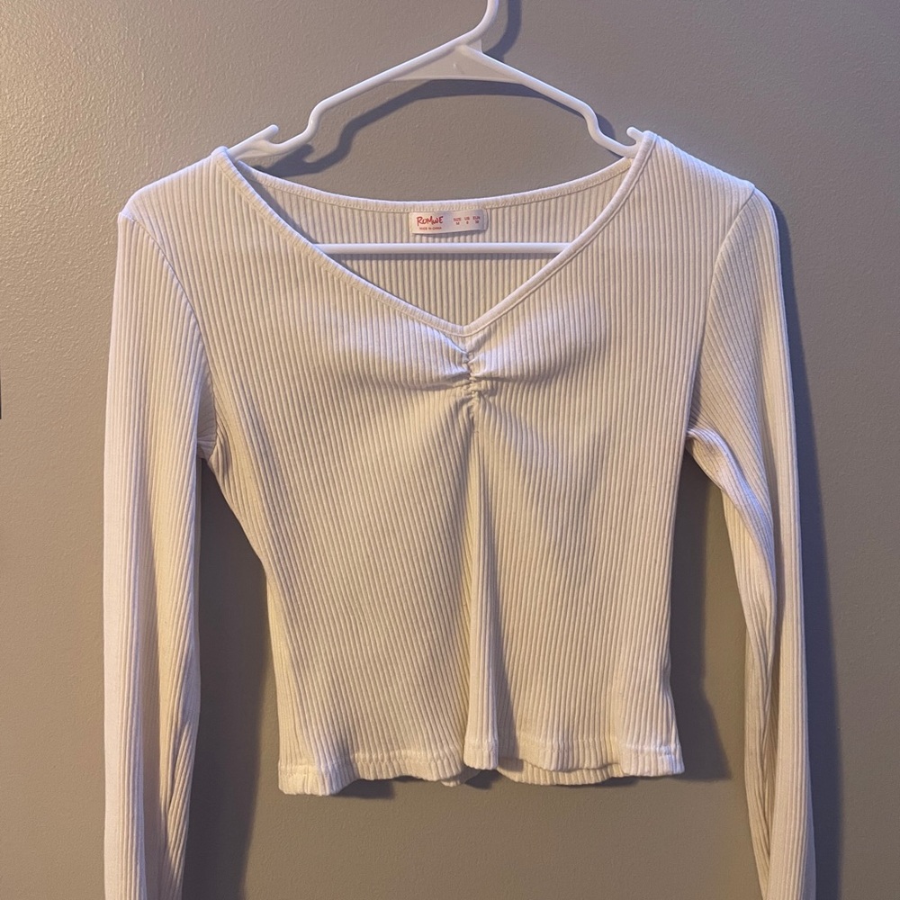 LONG SLEEVE CROPPED SHIRT SZ MED